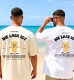 Nahaufnahme der weichen Baumwollqualität des Cincerely Yours Shirts das optimalen Tragekomfort bei langen Partynächten auf Mallorca und am Ballermann bietet.