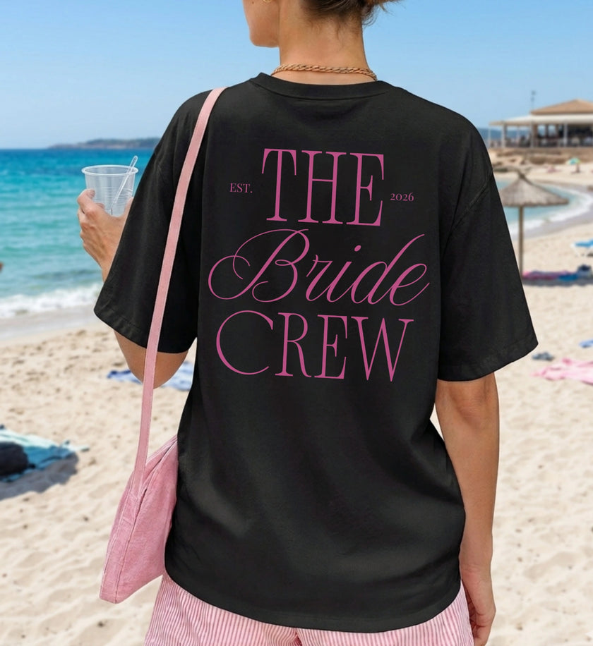 Trendy green coastal yacht club bachelorette shirt styled with high quality heavy cotton for a luxury bride crew destination party.