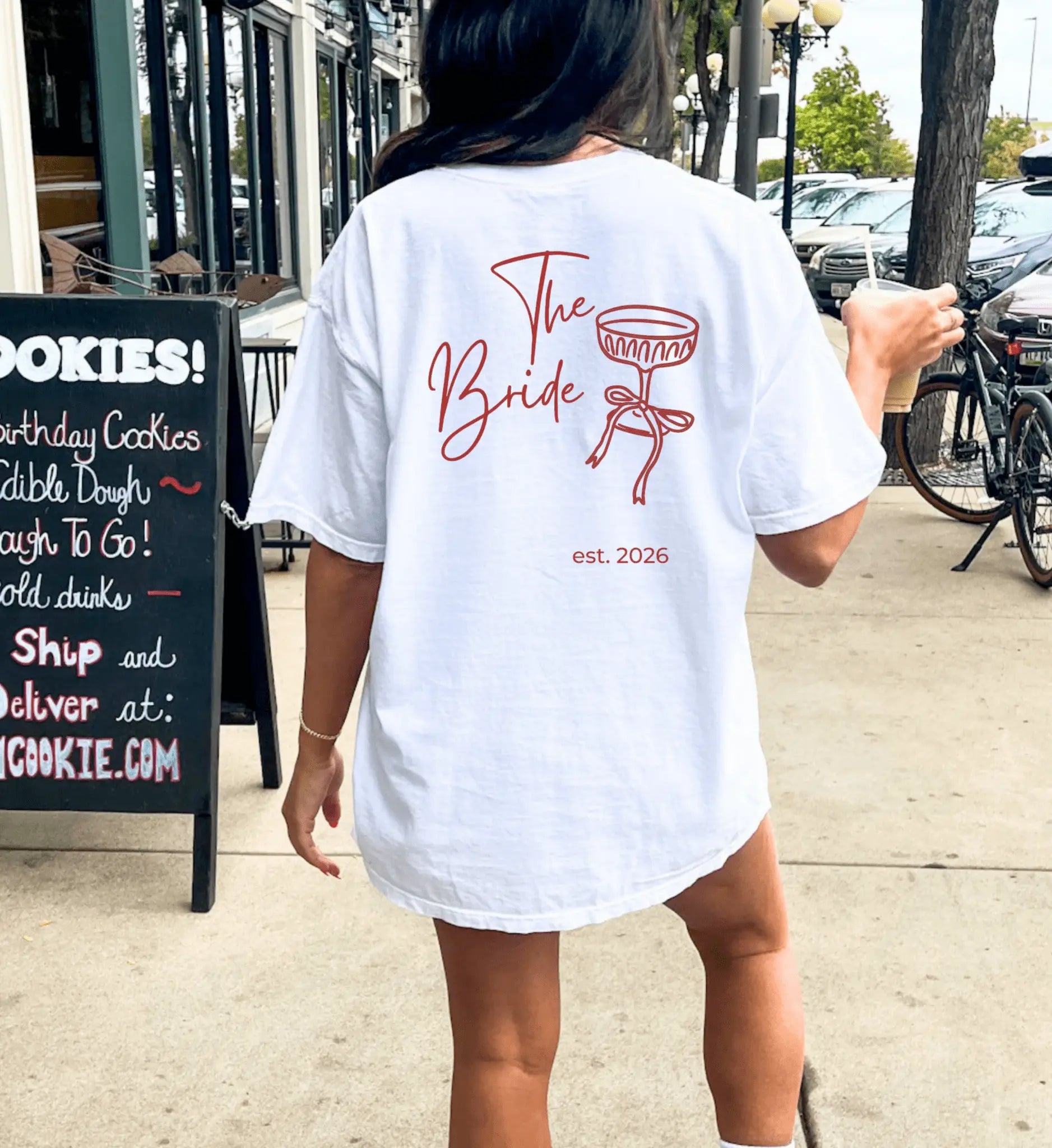 Coquette Bachelorette Party Tee — Custom Text The Bride Club Crew - Cincerely Yours