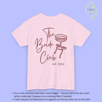 Coquette Bachelorette Party Tee — Custom Text The Bride Club Crew - Cincerely Yours