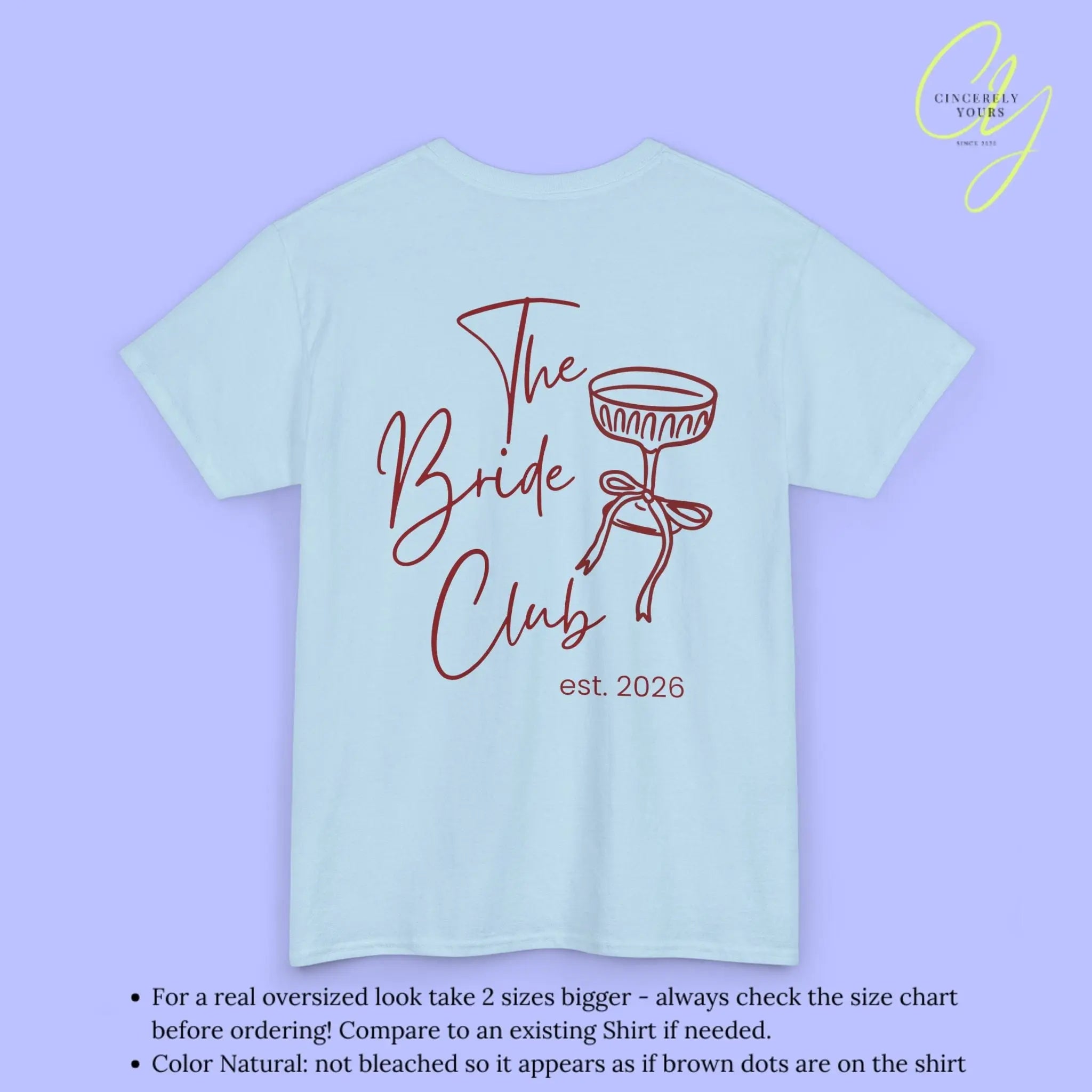 Coquette Bachelorette Party Tee — Custom Text The Bride Club Crew - Cincerely Yours
