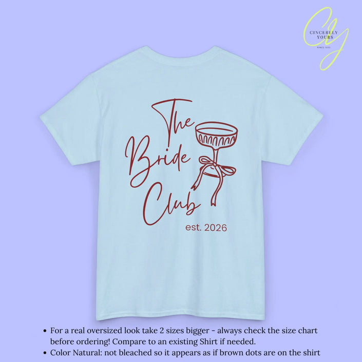 Coquette Bachelorette Party Tee — Custom Text The Bride Club Crew - Cincerely Yours
