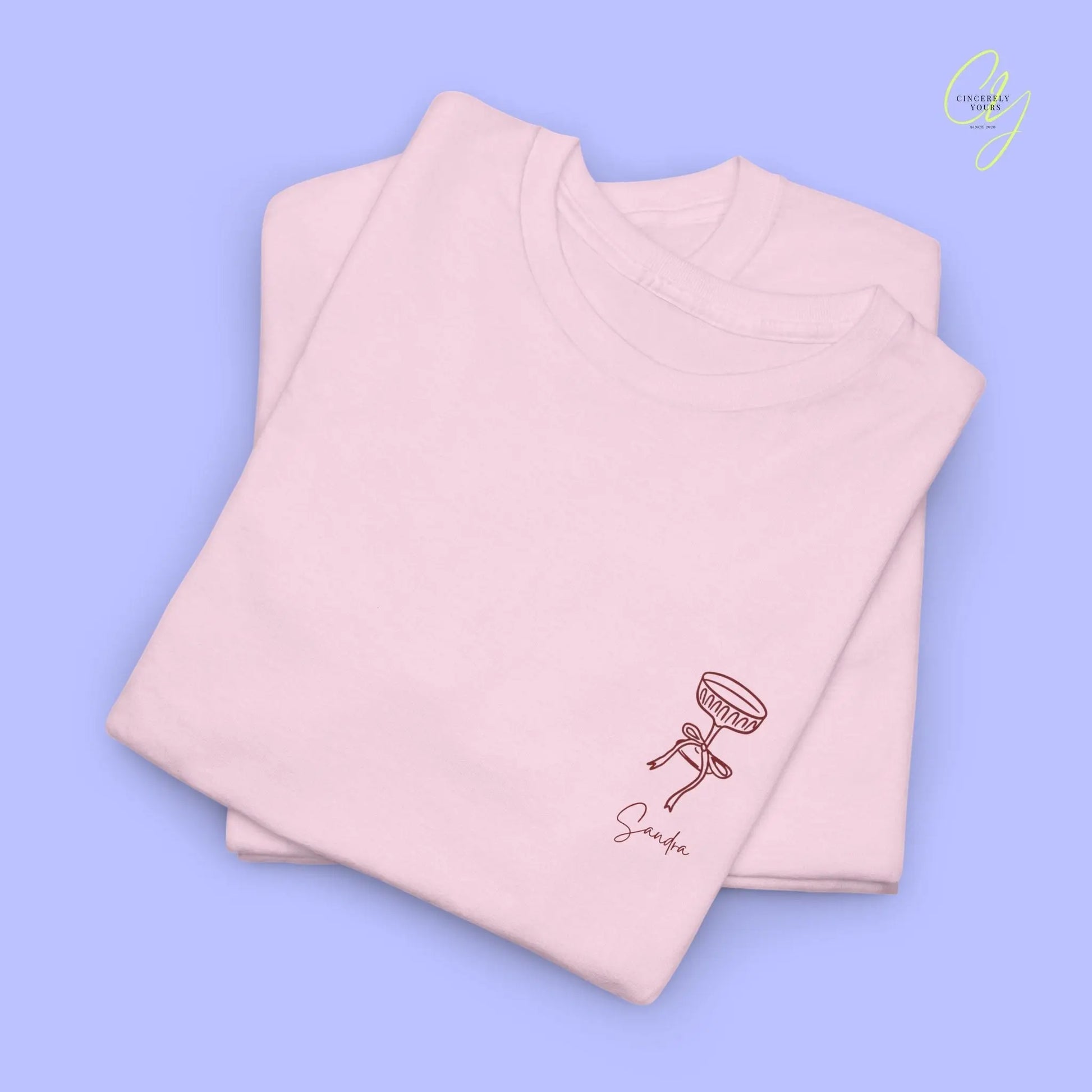 Coquette Bachelorette Party Tee — Custom Text The Bride Club Crew - Cincerely Yours