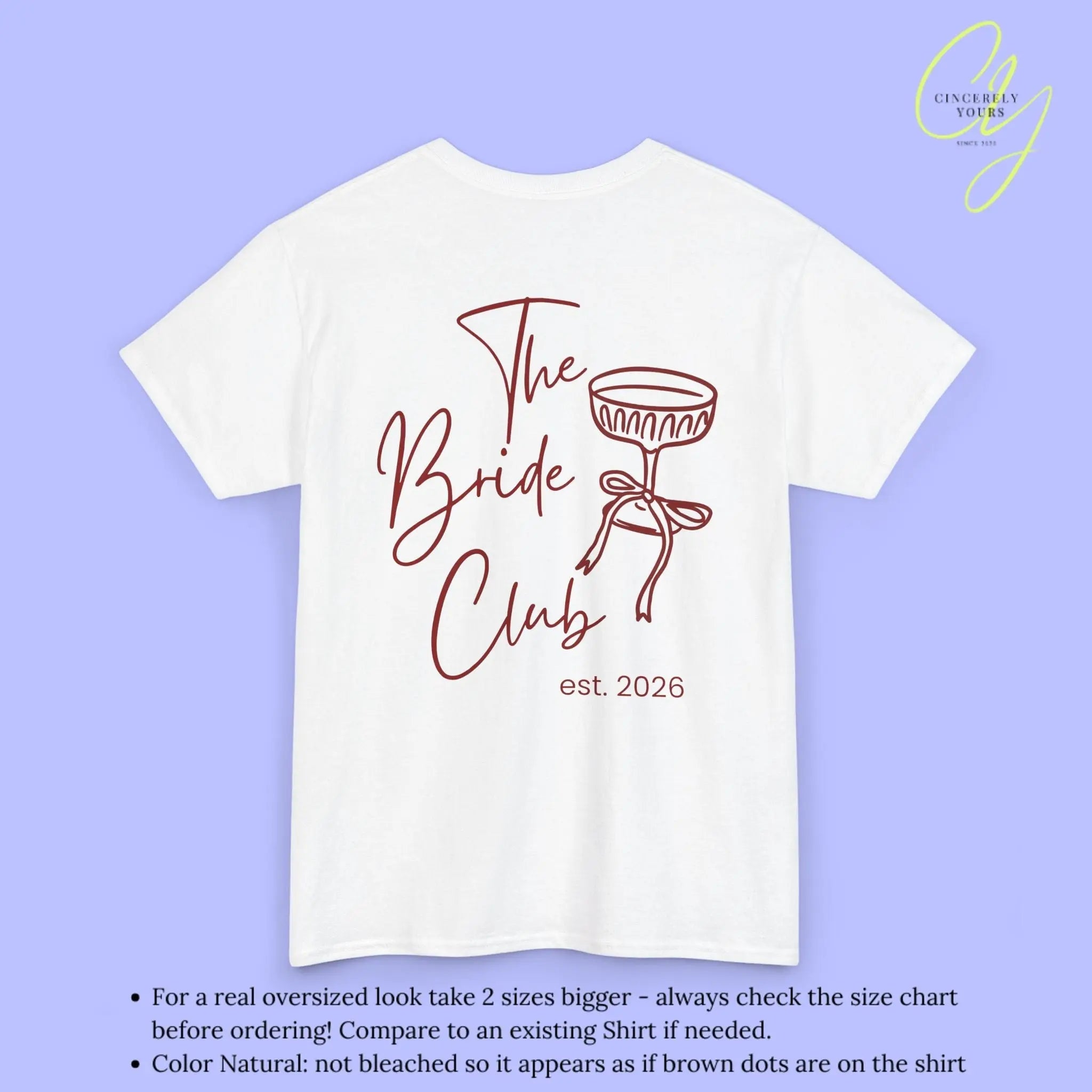 Coquette Bachelorette Party Tee — Custom Text The Bride Club Crew - Cincerely Yours