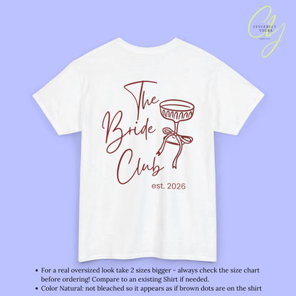 Coquette Bachelorette Party Tee — Custom Text The Bride Club Crew - Cincerely Yours