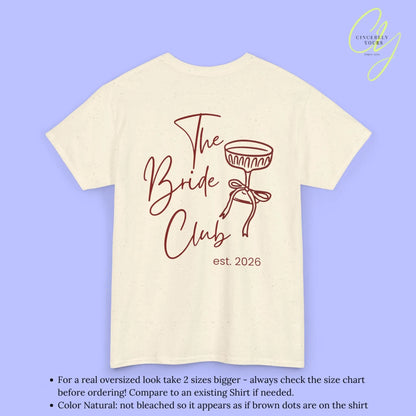 Coquette Bachelorette Party Tee — Custom Text The Bride Club Crew - Cincerely Yours