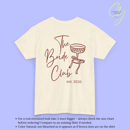 Coquette Bachelorette Party Tee — Custom Text The Bride Club Crew - Cincerely Yours