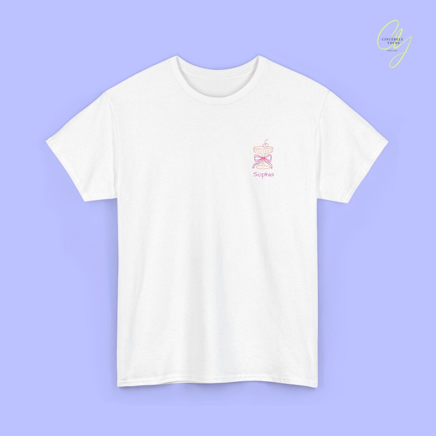 Coquette Bachelorette Party Tee — The Bride Crew cherry bow Champagne (Customizable) - Cincerely Yours