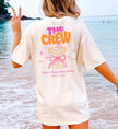 Coquette Bachelorette Party Tee — The Bride Crew cherry bow Champagne (Customizable) - Cincerely Yours