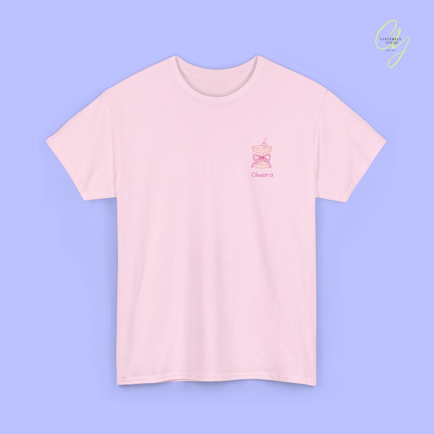 Coquette Bachelorette Party Tee — The Bride Crew cherry bow Champagne (Customizable) - Cincerely Yours