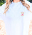 Coquette Bachelorette Party Tee — The Bride Crew cherry bow Champagne (Customizable) - Cincerely Yours
