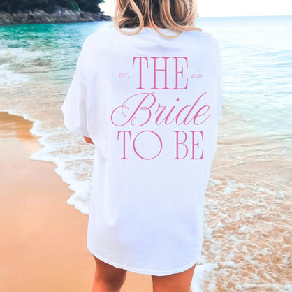 Customizable neutral beige minimalist JGA shirt in quiet luxury style featuring beautiful retro typography for a classy hen party aesthetic.