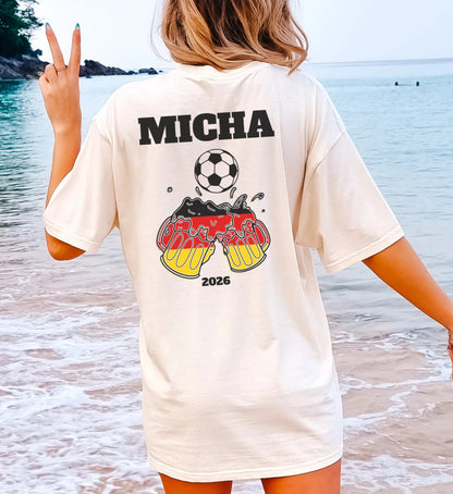 Malle Fussball Shirt — Deutschland Flagge Bierkrug (Personalisierbar) - Cincerely Yours