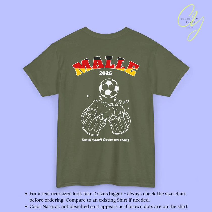 Malle Fussball Shirt — Deutschland Flagge Bierkrug (Personalisierbar) - Cincerely Yours