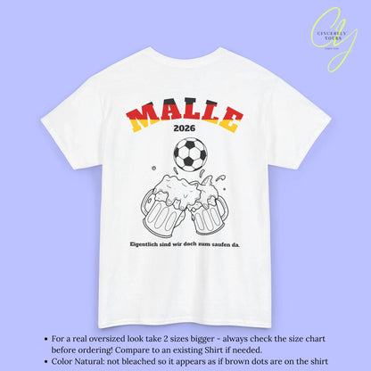 Malle Fussball Shirt — Deutschland Flagge Bierkrug (Personalisierbar) - Cincerely Yours