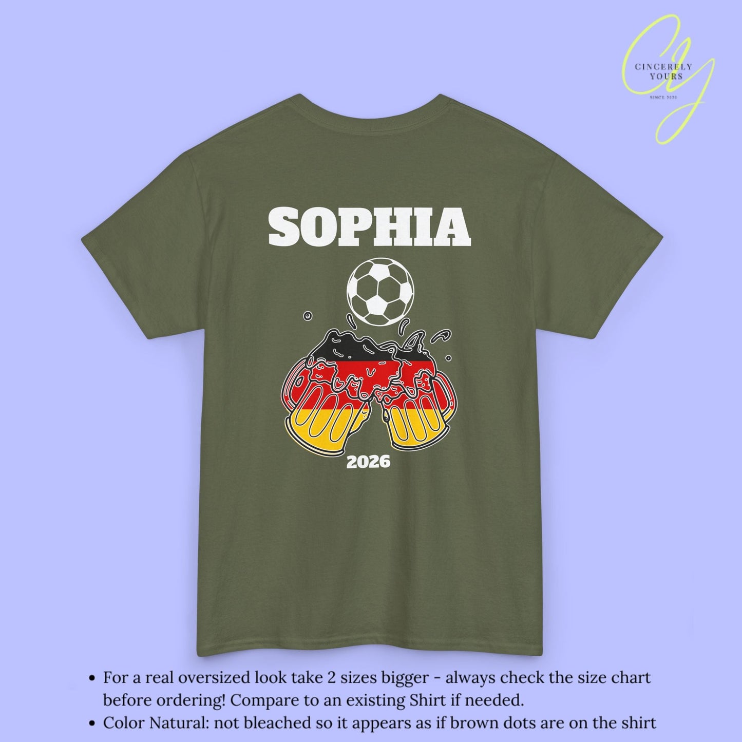 Malle Fussball Shirt — Deutschland Flagge Bierkrug (Personalisierbar) - Cincerely Yours