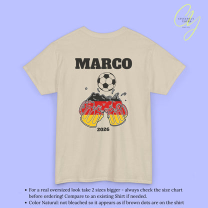 Malle Fussball Shirt — Deutschland Flagge Bierkrug (Personalisierbar) - Cincerely Yours