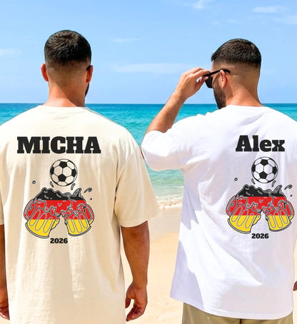 Malle Fussball Shirt — Deutschland Flagge Bierkrug (Personalisierbar) - Cincerely Yours