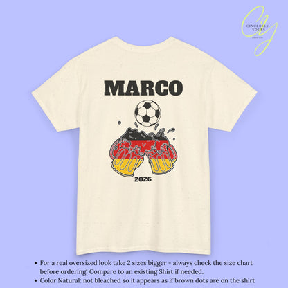 Malle Fussball Shirt — Deutschland Flagge Bierkrug (Personalisierbar) - Cincerely Yours