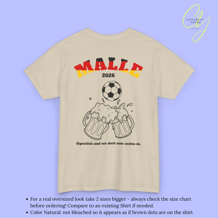 Malle Fussball Shirt — Deutschland Flagge Bierkrug (Personalisierbar) - Cincerely Yours