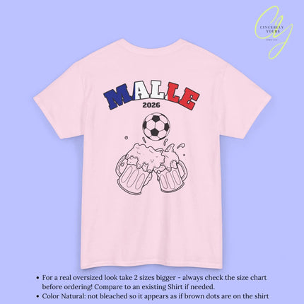 Malle Fussball Shirt — Frankreich Flagge Bierkrug (Personalisierbar) - Cincerely Yours