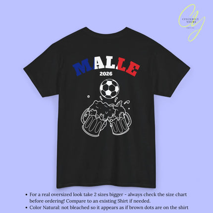Malle Fussball Shirt — Frankreich Flagge Bierkrug (Personalisierbar) - Cincerely Yours