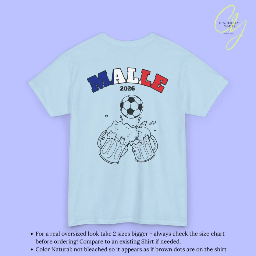 Malle Fussball Shirt — Frankreich Flagge Bierkrug (Personalisierbar) - Cincerely Yours