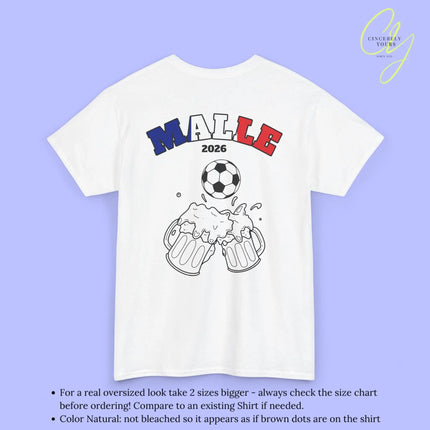 Malle Fussball Shirt — Frankreich Flagge Bierkrug (Personalisierbar) - Cincerely Yours