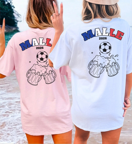 Malle Fussball Shirt — Frankreich Flagge Bierkrug (Personalisierbar) - Cincerely Yours