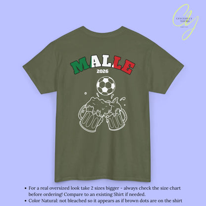 Malle Fussball Shirt — Italien Flagge Bierkrug (Personalisierbar) - Cincerely Yours