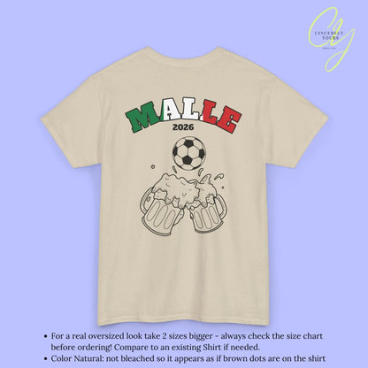 Malle Fussball Shirt — Italien Flagge Bierkrug (Personalisierbar) - Cincerely Yours