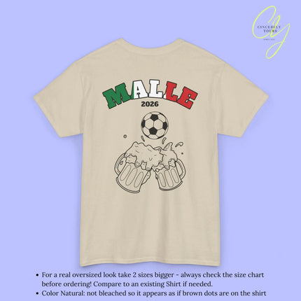Malle Fussball Shirt — Italien Flagge Bierkrug (Personalisierbar) - Cincerely Yours