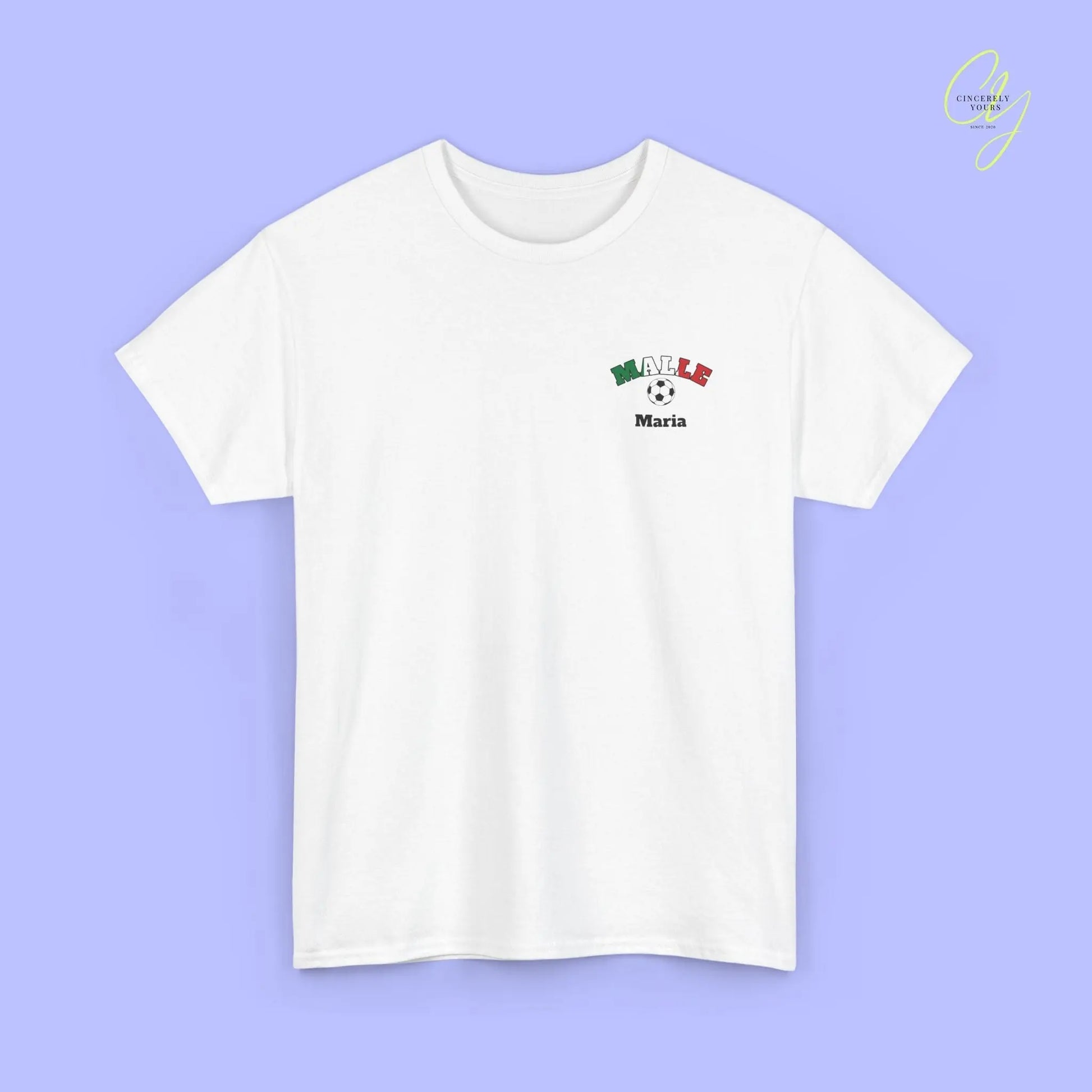 Malle Fussball Shirt — Italien Flagge Bierkrug (Personalisierbar) - Cincerely Yours