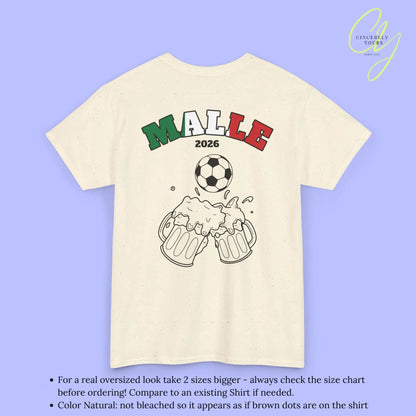 Malle Fussball Shirt — Italien Flagge Bierkrug (Personalisierbar) - Cincerely Yours