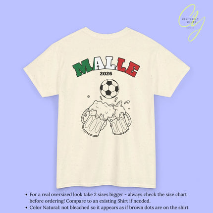 Malle Fussball Shirt — Italien Flagge Bierkrug (Personalisierbar) - Cincerely Yours
