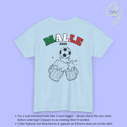 Malle Fussball Shirt — Italien Flagge Bierkrug (Personalisierbar) - Cincerely Yours