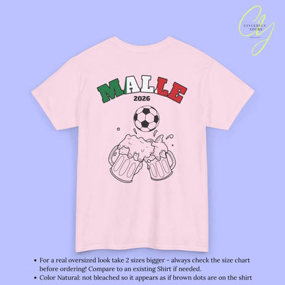 Malle Fussball Shirt — Italien Flagge Bierkrug (Personalisierbar) - Cincerely Yours