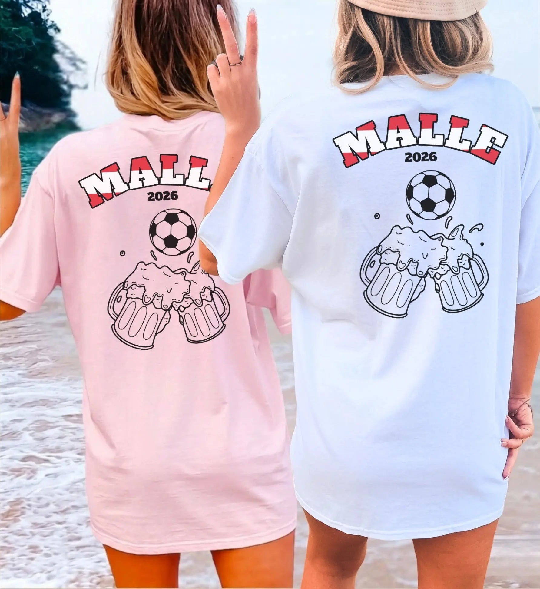 Malle Fussball Shirt — Österreich Flagge Bierkrug (Personalisierbar) - Cincerely Yours