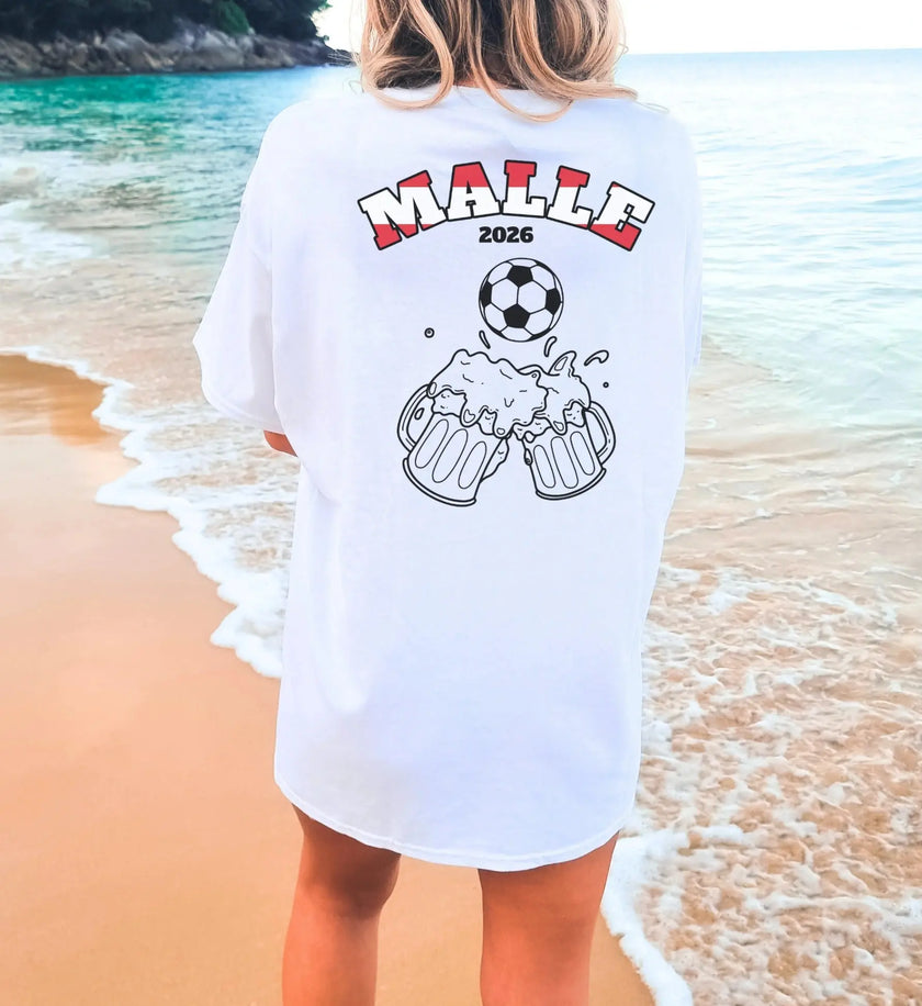 Malle Fussball Shirt — Österreich Flagge Bierkrug (Personalisierbar) - Cincerely Yours