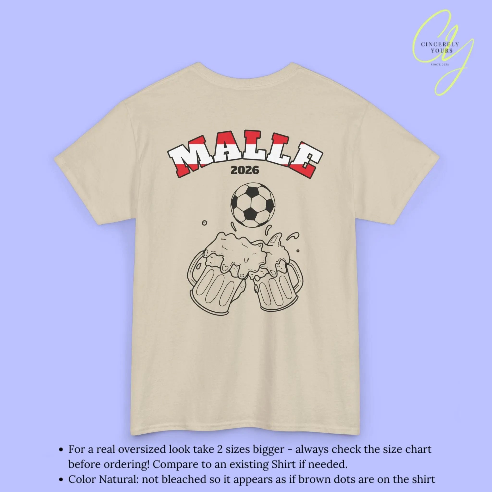 Malle Fussball Shirt — Österreich Flagge Bierkrug (Personalisierbar) - Cincerely Yours