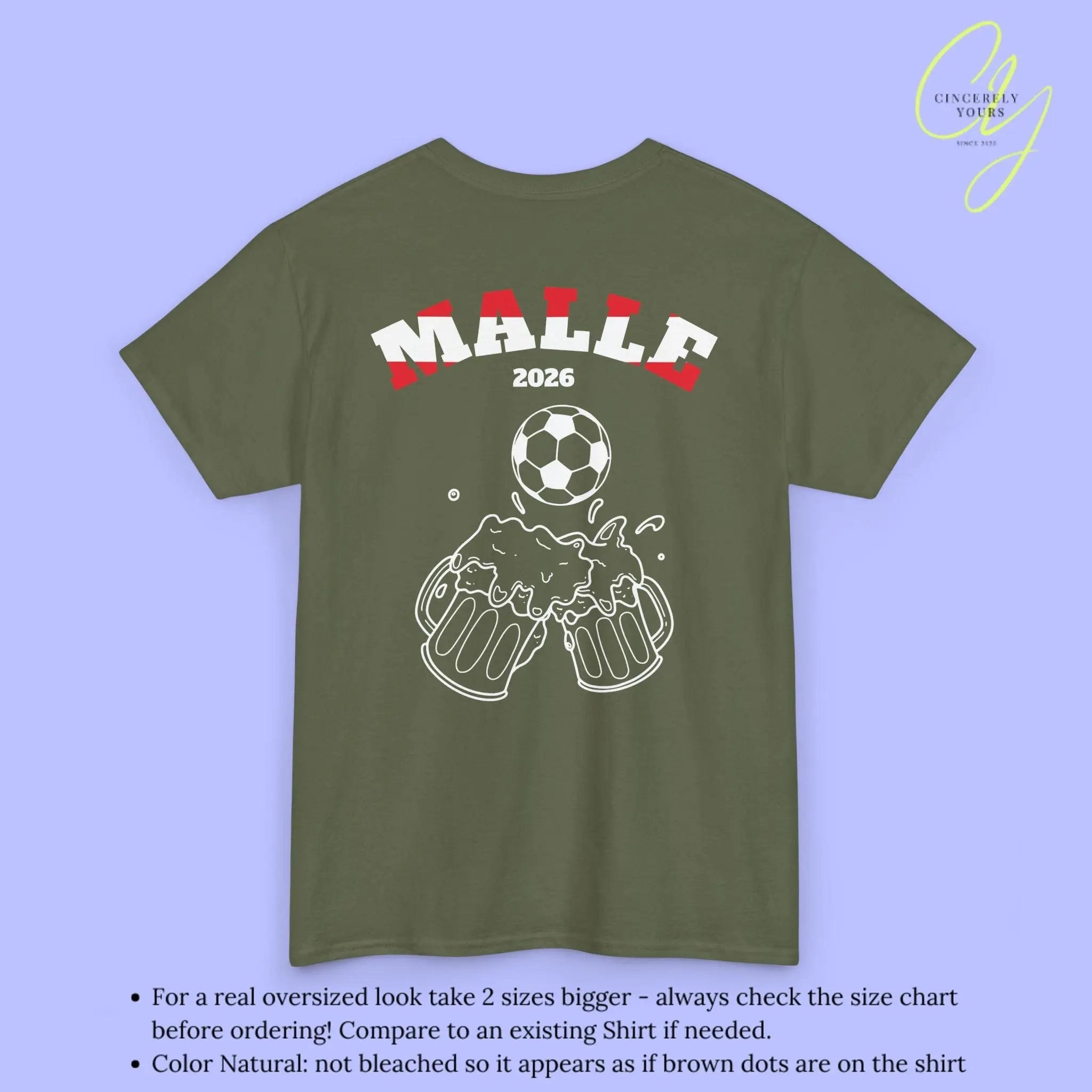 Malle Fussball Shirt — Österreich Flagge Bierkrug (Personalisierbar) - Cincerely Yours