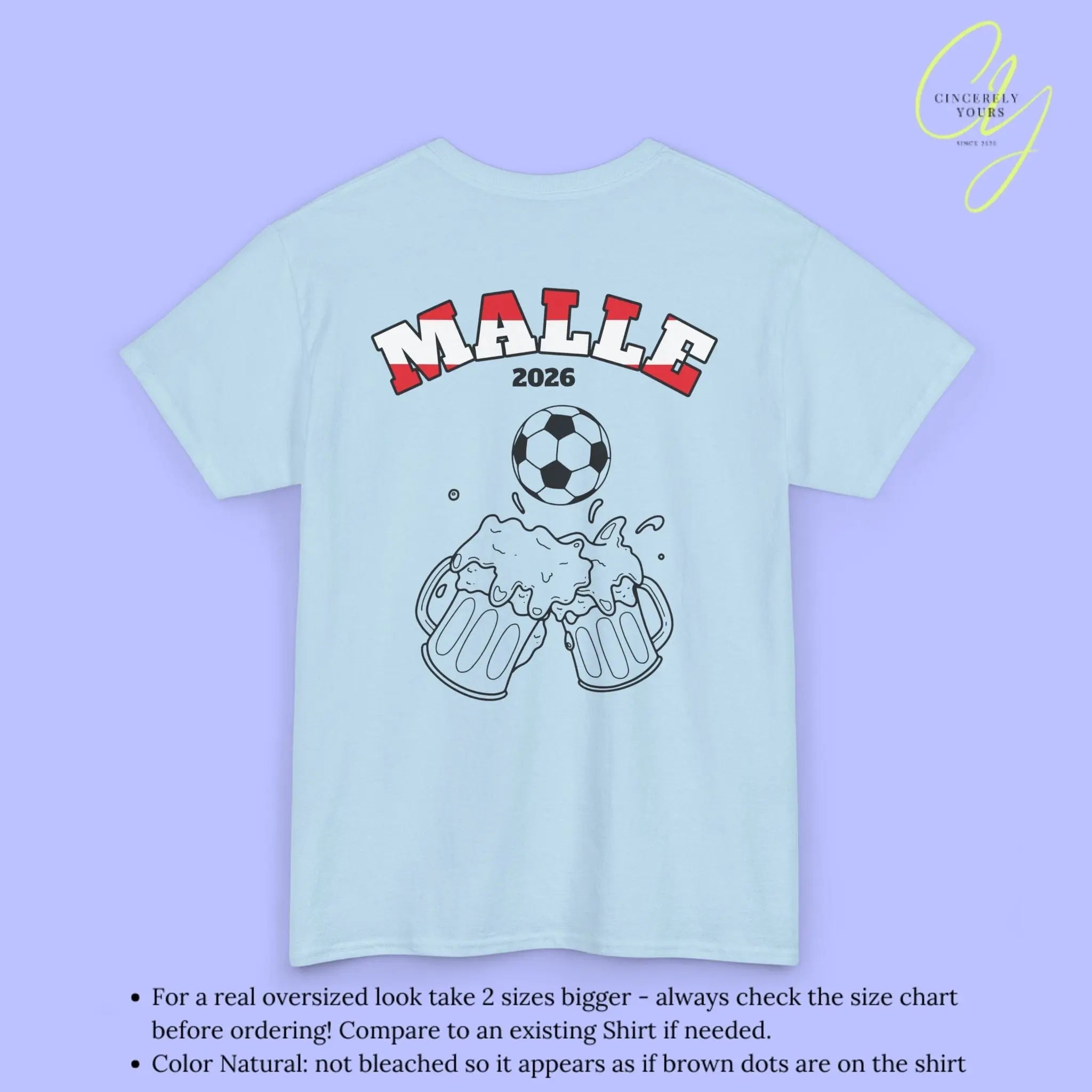 Malle Fussball Shirt — Österreich Flagge Bierkrug (Personalisierbar) - Cincerely Yours