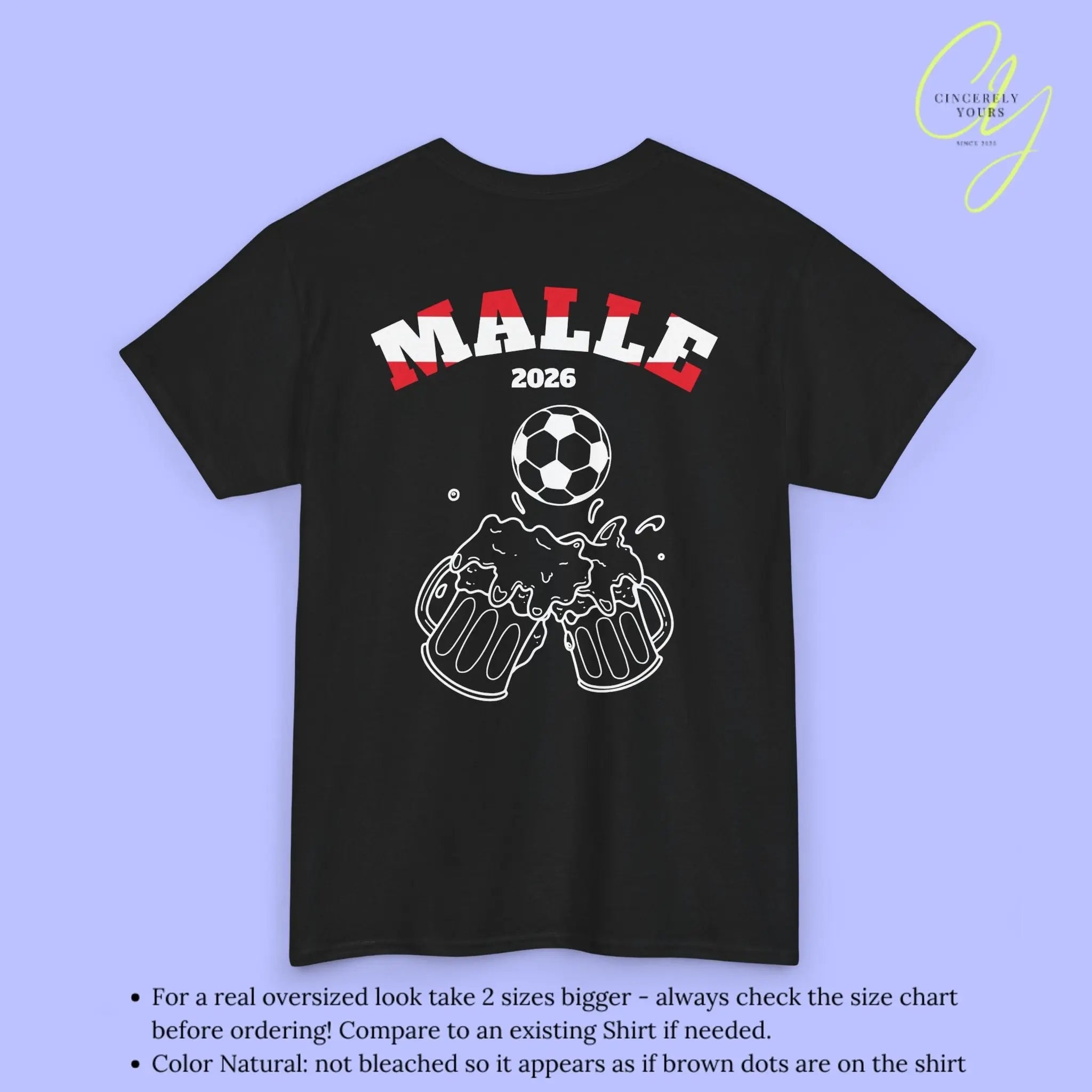 Malle Fussball Shirt — Österreich Flagge Bierkrug (Personalisierbar) - Cincerely Yours
