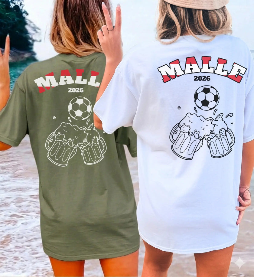 Malle Fussball Shirt — Österreich Flagge Bierkrug (Personalisierbar) - Cincerely Yours
