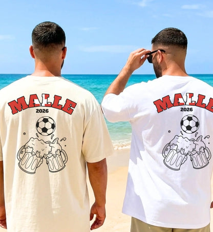 Malle Fussball Shirt — Schweiz Flagge Bierkrug (Personalisierbar) - Cincerely Yours