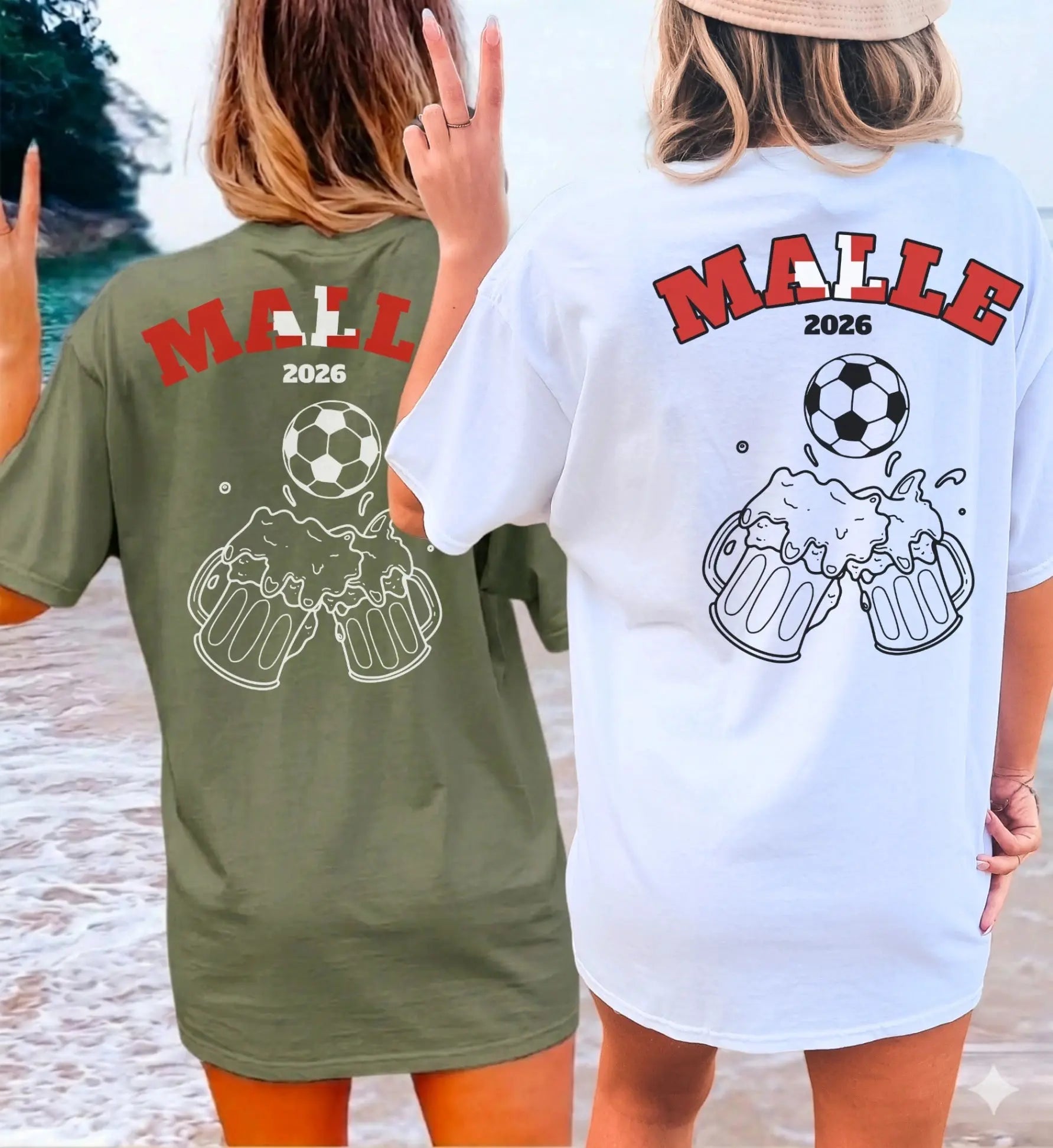 Malle Fussball Shirt — Schweiz Flagge Bierkrug (Personalisierbar) - Cincerely Yours