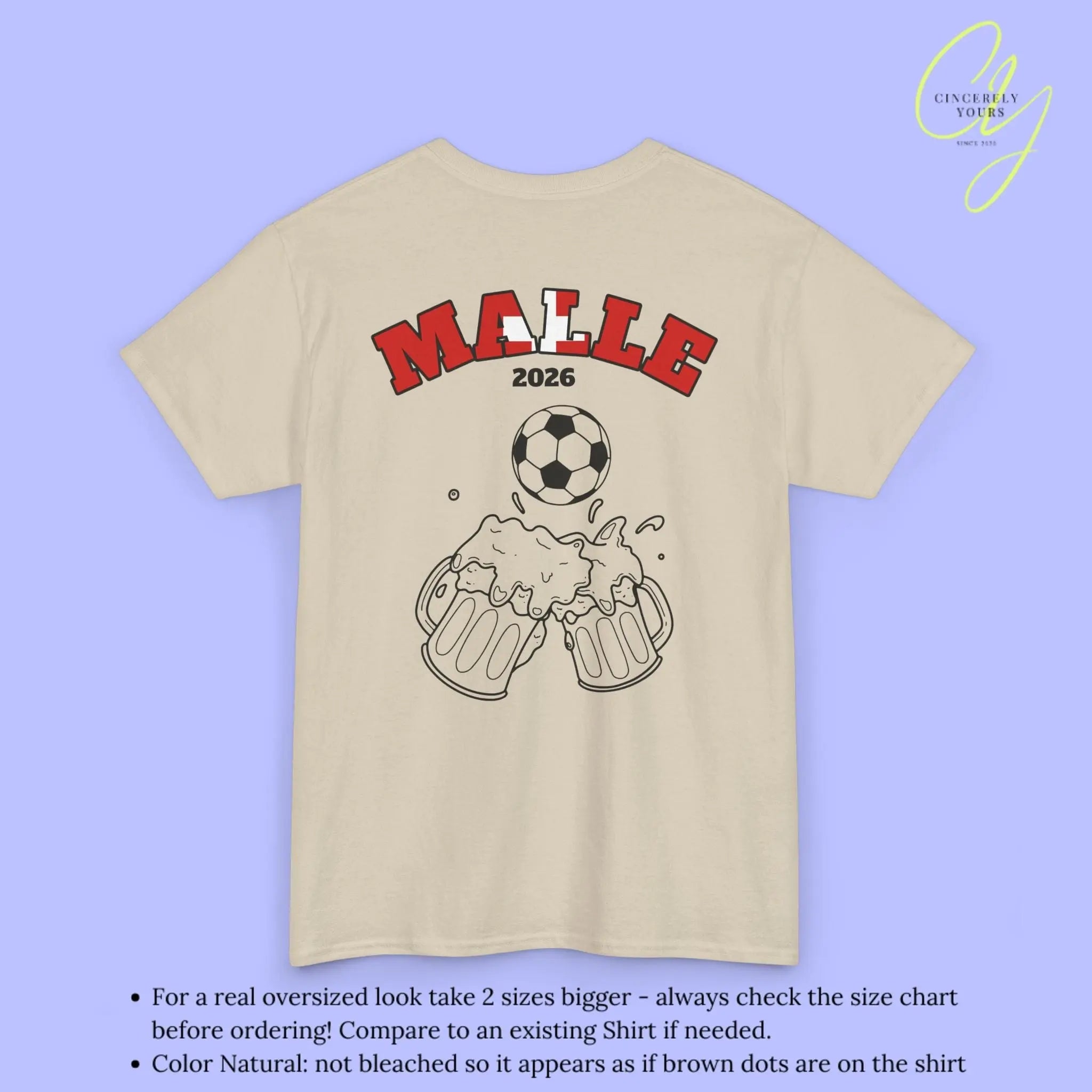 Malle Fussball Shirt — Schweiz Flagge Bierkrug (Personalisierbar) - Cincerely Yours
