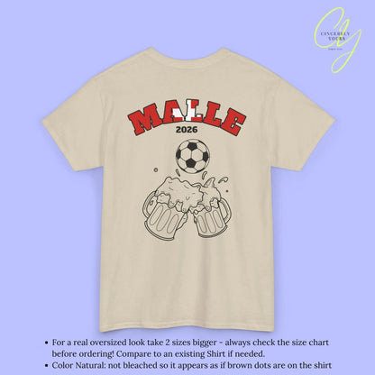 Malle Fussball Shirt — Schweiz Flagge Bierkrug (Personalisierbar) - Cincerely Yours