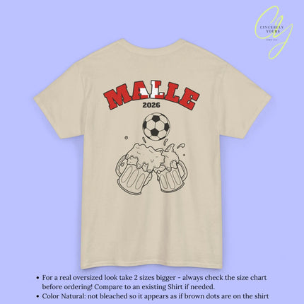 Malle Fussball Shirt — Schweiz Flagge Bierkrug (Personalisierbar) - Cincerely Yours