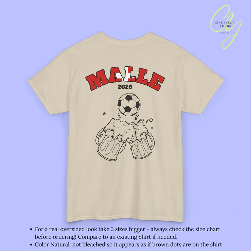 Malle Fussball Shirt — Schweiz Flagge Bierkrug (Personalisierbar) - Cincerely Yours